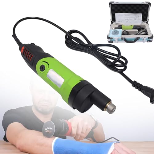 RSPPPJQ Sega elettrica for Gesso, taglierina for Gesso Ortopedica con velocità Regolabile a 12500 Giri/min, con 3 Lame for Gesso, for Rimuovere Tutti i Tipi di Bende in Gesso