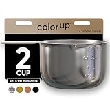 Color Up 2 Cup Measuring Cup, 480ml Stainless Steel Metal, Easy-Pour Spouts, Engraved Markings, Flat Base, Dishwasher Safe, for Dry and Liquid Ingredients