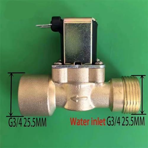 Électrovanne en laiton normalement fermée 3/4" compatible 110V 220V CA eau chaude - 3
