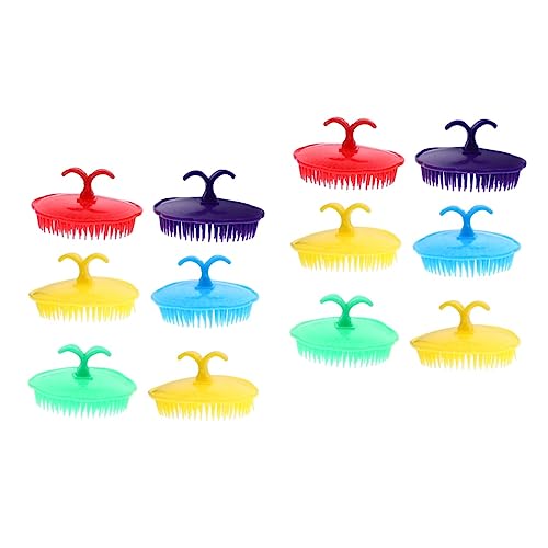 Beavorty Stk Massage-shampoo-bürste Haarmassagekamm Shampoo-bürste Für Haarkopfhaut-massagegerät Massagebürsten Haarbürste Für Zu Hause Juckreiz Mann Lederbürste Plastik