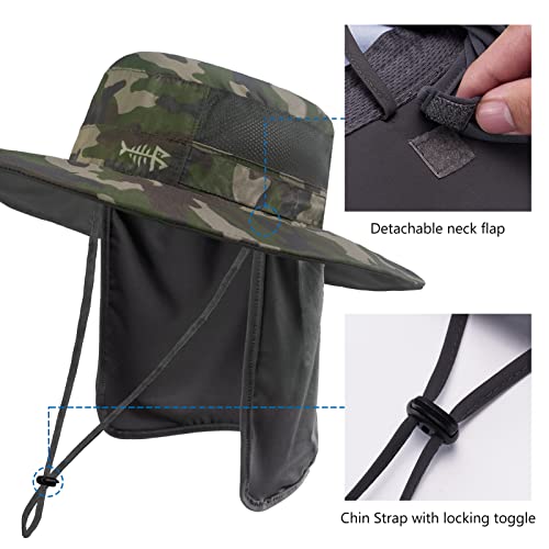 Image of BASSDASH UPF 50+ Sun Fishing Hat Water Resistant with Detachable Neck Flap