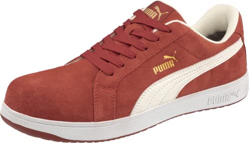 Image of Puma Women's Iconic Suede Composite Toe Industrial Shoe, Red Eh, 11