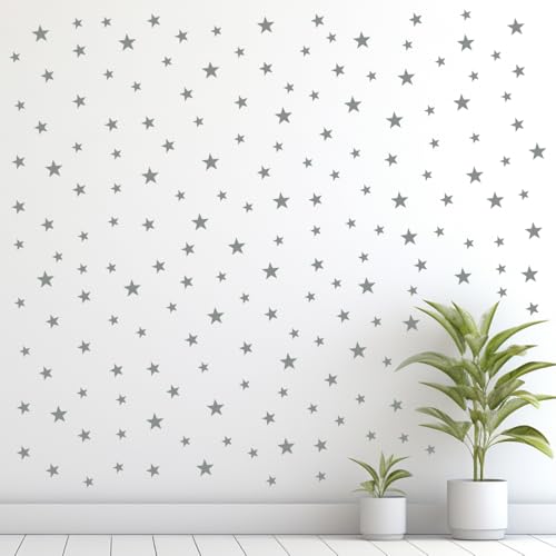 Vinilos adhesivos estrellas gris oscuro mate 112 piezas miniatura 4