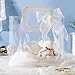Clear Gift Bag with Handle, 4 Pcs Large Transparent PVC Gift Bag, Heavy Duty Reusable Gift Wrap Bags for Bridal Party, Baby Shower, Wedding Favor, Shopping Bag Bulk- 9.8