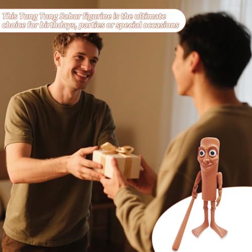 Dreaku Tung Tung Tung Sahur 3D Figure - Italian Brainrot BRR Patapim Collectible Figurine, Viral 3D Printed Animal Art for Fans, Home & Desk Decoration