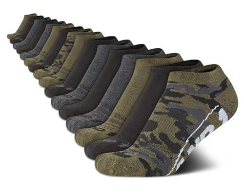 AND1 Boys Low Cut Socks - 16 Pack Breathable Moisture-Wicking Cushioned Athletic No Show Socks for Boys (Sizes: Small-Large), Size Medium-Large, Black Assorted