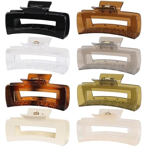 Vigorpace 8 Pack Large Hair Claw Clips Cover