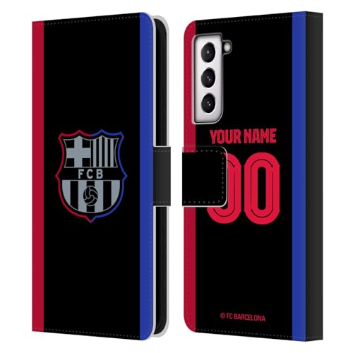 Coque Samsung S21 5G FC Barcelona Head Case Designs en cuir étui portefeuille personnalisé