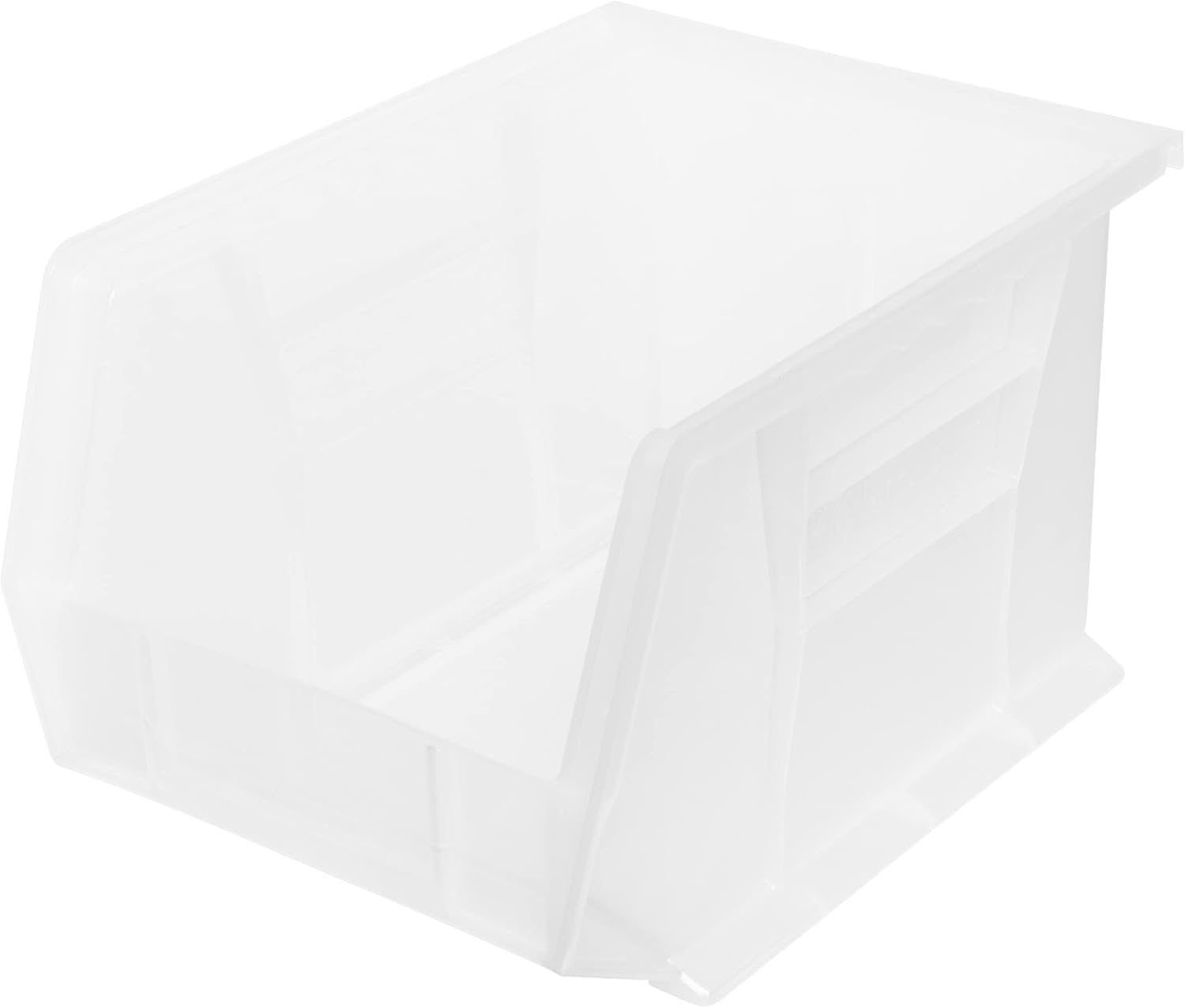 Akro-Mils 30239 AkroBins Plastic Storage Bins, Space-Saving Stackable Bins for Garage, Pantry, Craft Organization, 11-" x 8-" x 7-", Clear, 6-Pack