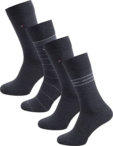 Tommy Hilfiger TH Men Sock 4P Tin GIFTBOX Calcetines CLSSC, Jeans, 43/46 Hombres Cover