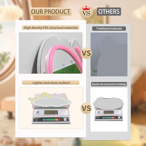 Espejo de nube de luna con luz de neón, 10% de descuento - Image 4