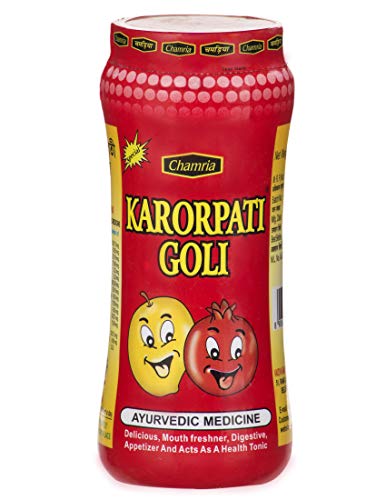 Image of CHAMRIA KARORPATI GOLI (ANARDANA GOLI) 200g + HING VATI 200g (2 PACKS OF CHURAN /PACHAK)