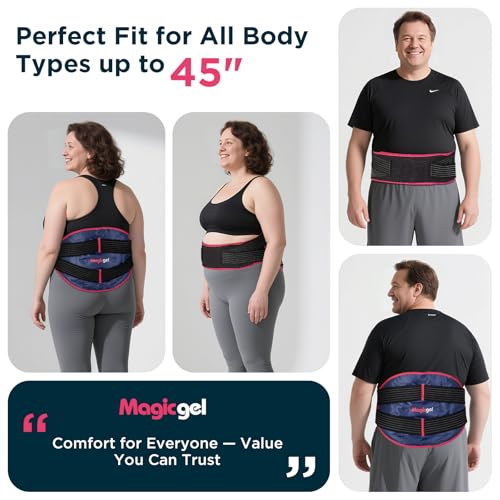 Stretton Bolsa de Gel Frio Calor para Lesiones - Faja para Congelador o Microondas - Alivia Dolores de Espalda y Lumbar con Extra Compresión - Bolsas Efecto Frío - imagen 6