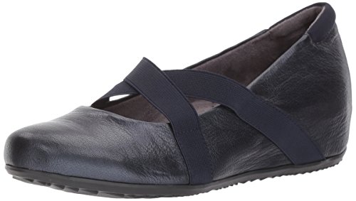 Softwalk Women's Waverly Mary Jane Flat,dark blue/black,8.5 M US