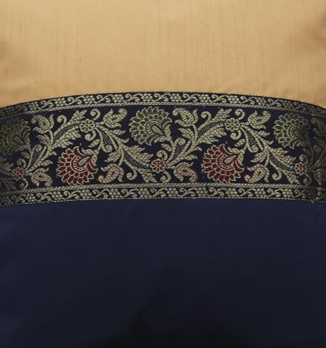 Image of Royal Blue Silk Big Size Square Pillow Cushion Covers 24x24 inch Pack of 5 Decorative Pillow Covers for Sofa