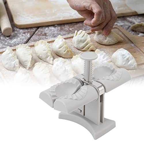 Dumpling Maker Machine, Manual Pasta Makers Dumpling Maker Mould Double Head Dumpling Mold Machine Tool #TOP5