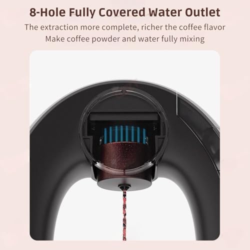 Image of Mini Q Single Serve Coffee Maker | Portable Coffee & Tea Machine for Ground Coffee | Intelligent Temp Control, Quiet Operation (Pink)