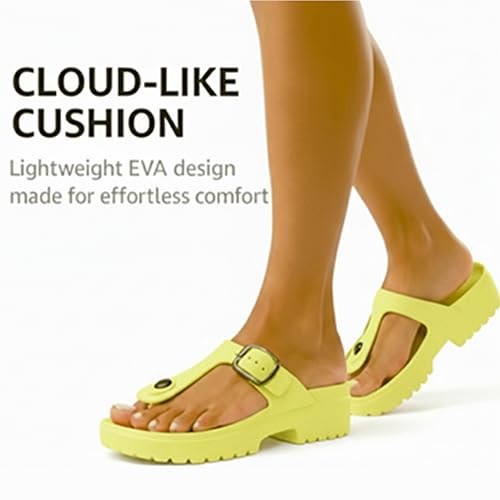 Image of ORTHO JOY Orthopedic Arch Support Sandals for Women - Comfort Slip-On Toe Post Slides with Adjustable Strap & Cushion Sole