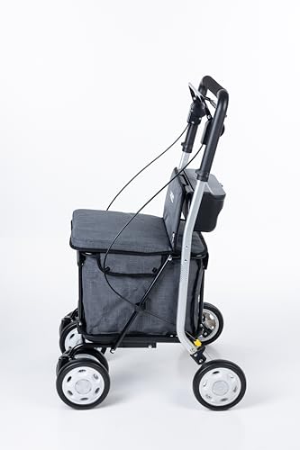 Déambulateur avec siège intégré Carlett pour faire ses courses