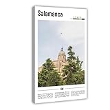 NEOHI Salamanca España Europa famosa ciudad paisaje viaje lienzo arte decoración pared carteles hogar bar restaurante garaje café logo regalo 12 x 18 pulgadas (30 x 45 cm)