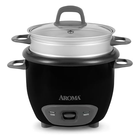 Aroma Housewares 6-Cup Pot-Style Rice Cooker and Food Steamer Cover