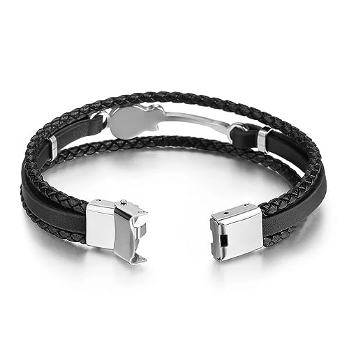 Image of Contemporary Casual Braided Leather Bracelet For Men /Boy's