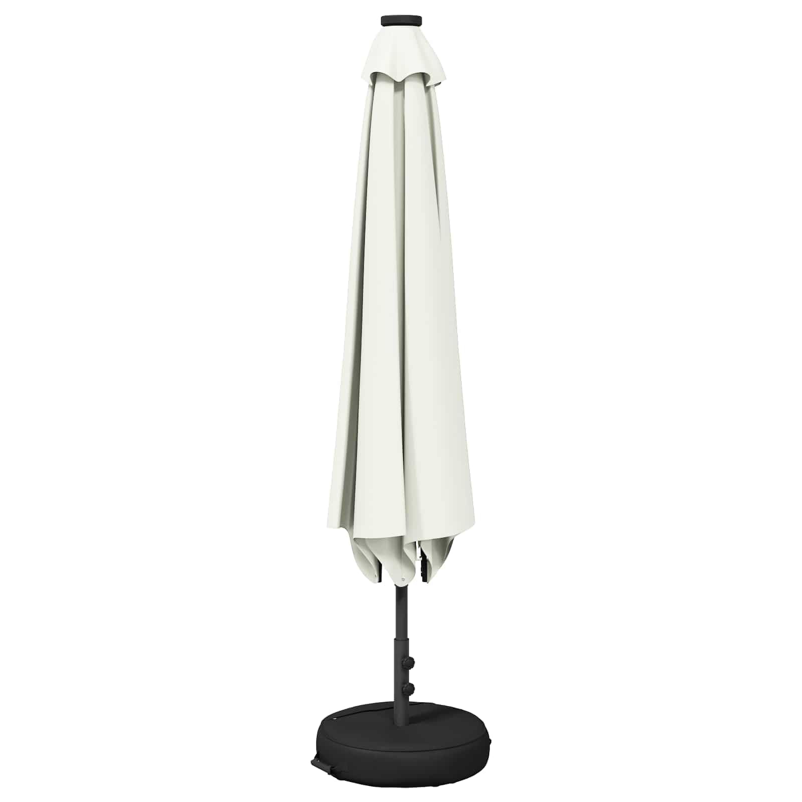 SYDE Ombrellone da giardino con luci LED e base, 230 x 230 cm