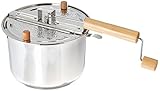 Silver Whirley Pop Stovetop Popcorn Popper - Stainless Steel Popper Makes Up to 6 Quarts of Popcorn...