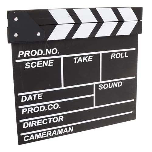 ORFOFE Claqueta de Madera para Películas y Tablero de Sostenible para Cine y Fotografía Accesorio para