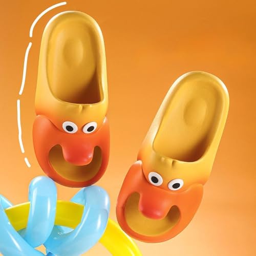 Funny Slippers Novelty Lovely Bath Slippers for Women Men Big Eyes Mouth Design EVA Material Non-Slip Sole for Bathing Pool Home Bedroom4