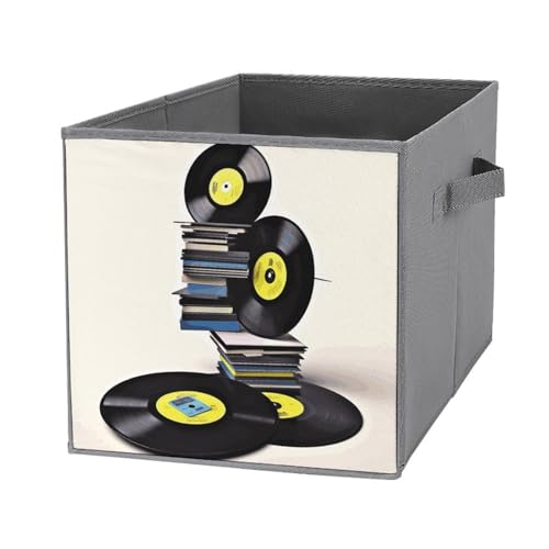 Bacs de rangement pliables et cubes de stockage pour disques vinyles - 2