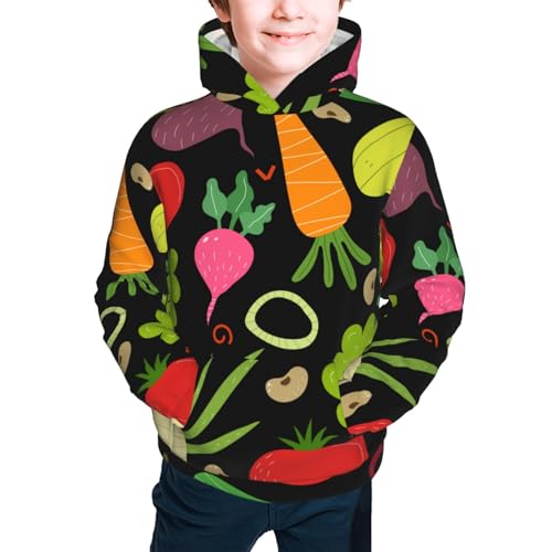 Cartoon Vegetables Kid Hoodies Boys Sweatshirts Girls Pullover with Pocket3