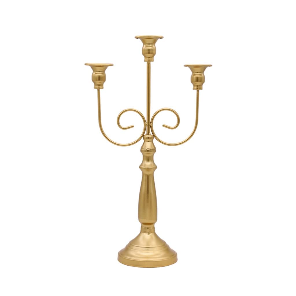 metal candlesticks, Candelabra Candle Holder European Metal Candlestick Table Center Vintage Family Romantic Wedding Decoration Gold Holders ol