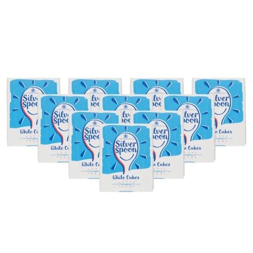 Silver Spoon White Sugar Cubes 500g (Pack of 10)| Perfect for Tea Coffee & Entertaining | Portion-Controlled White Sugar | Great for Guests & Catering