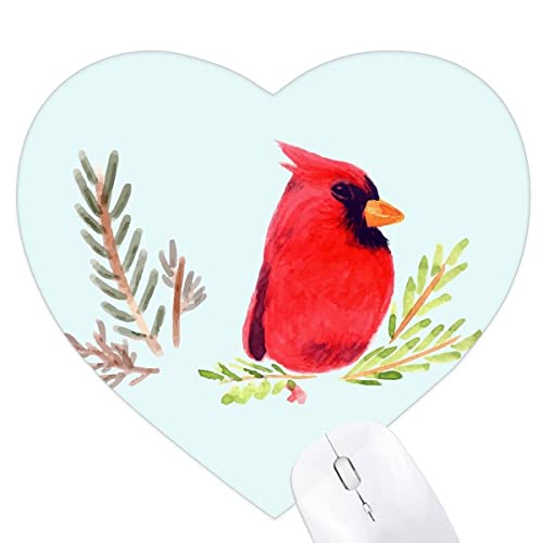Tapis de souris coeur oiseau animal pie rouge pour bureau