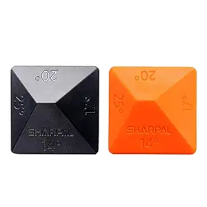 SHARPAL 196N Angle Pyramid Whetstone Knife Blade Sharpener Sharpening Stone Angle Guide 2-Pack, 4 Universal Angles-14 degree, 17 degree, 20 degree, 25 degree