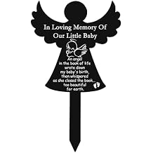 Roowest Angel Baby Memorial Grave Stake in Loving Memory Grave Marker Decorations Sympathy Remembrance Memorial Gifts for Cemetery Outdoors Yard