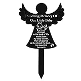Roowest Baby Memorial Stake Angel Baby Grave Plaque Marker in Loving Memory Grave Decorations Sympathy Remembrance Gifts for Cemetery Outdoors Yard