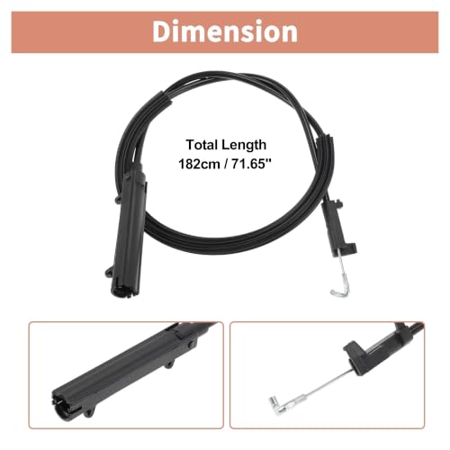 Cable de liberación de capó para VW Golf Mk7 y Passat B8 RHD resistente 5G2823531D 5