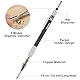 Enhon [NEW] 2mm Tieflochmarker Bleistift Baustelle mit 13 Bleistiftminen, Zimmermannsbleistift mit Anspitzer, Langnasiger Tiefes Loch Tischler Bleistift Markieren auf Holz, Metall - Schwarz