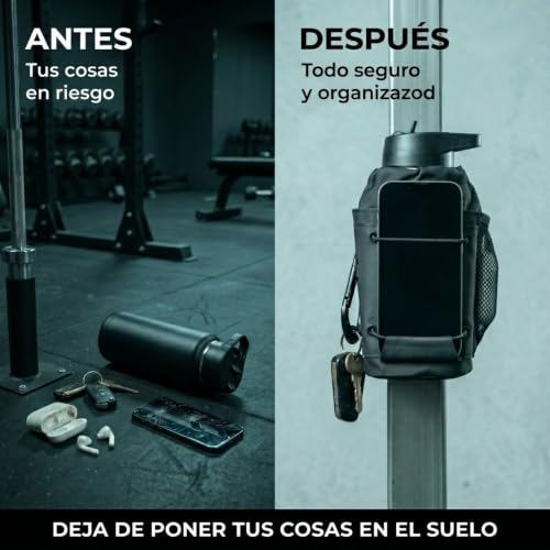 Bolsa magnética para botella con soporte de bastidor de 3 kg para llaves y móvil 3