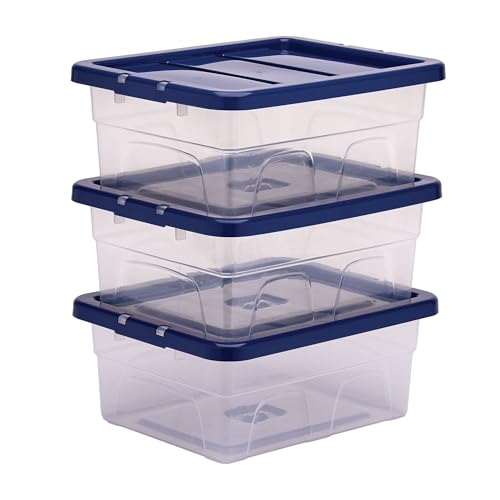 BANKERS BOX 15L Kunststoff-Aufbewahrungsbox 3er-Pack, BPA-frei & 100%...