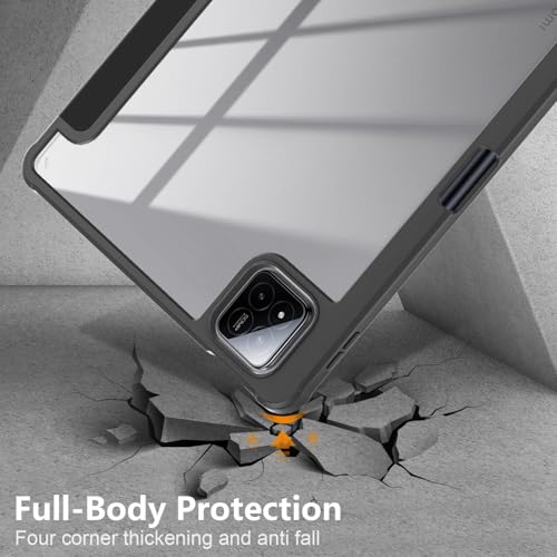 Image of MOCA Case for Xiaomi Mi Pad 8 /8 Pro /Pad 7 / Pad 7 Pro 11.2 inch, Smart Flip Case with Pen Holder, Trifold Stand, Magnetic Auto Sleep Wake, Hard Back Protection (Black)