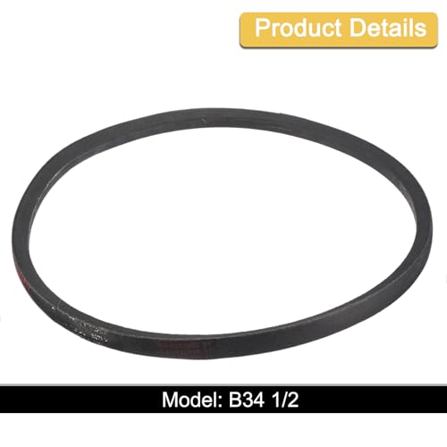 Image of uxcell 3 Pack B34 1 /2 Classic Wrapped V-Belt, 37 inch Outside Circumference, Black, Industrial Rubber V-Belt for Pumps, Fans, Compressors, Agricultural Equipment