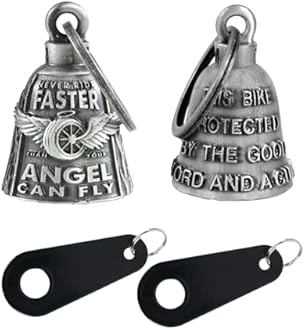 Motorcycle Bells for Bikers Guardian Angel Gremlin Bells for Motorcycle Rider Key Chain for Luck