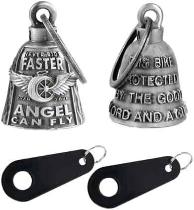 Motorcycle Bells for Bikers Guardian Angel Gremlin Bells for Motorcycle Rider Key Chain for Luck
