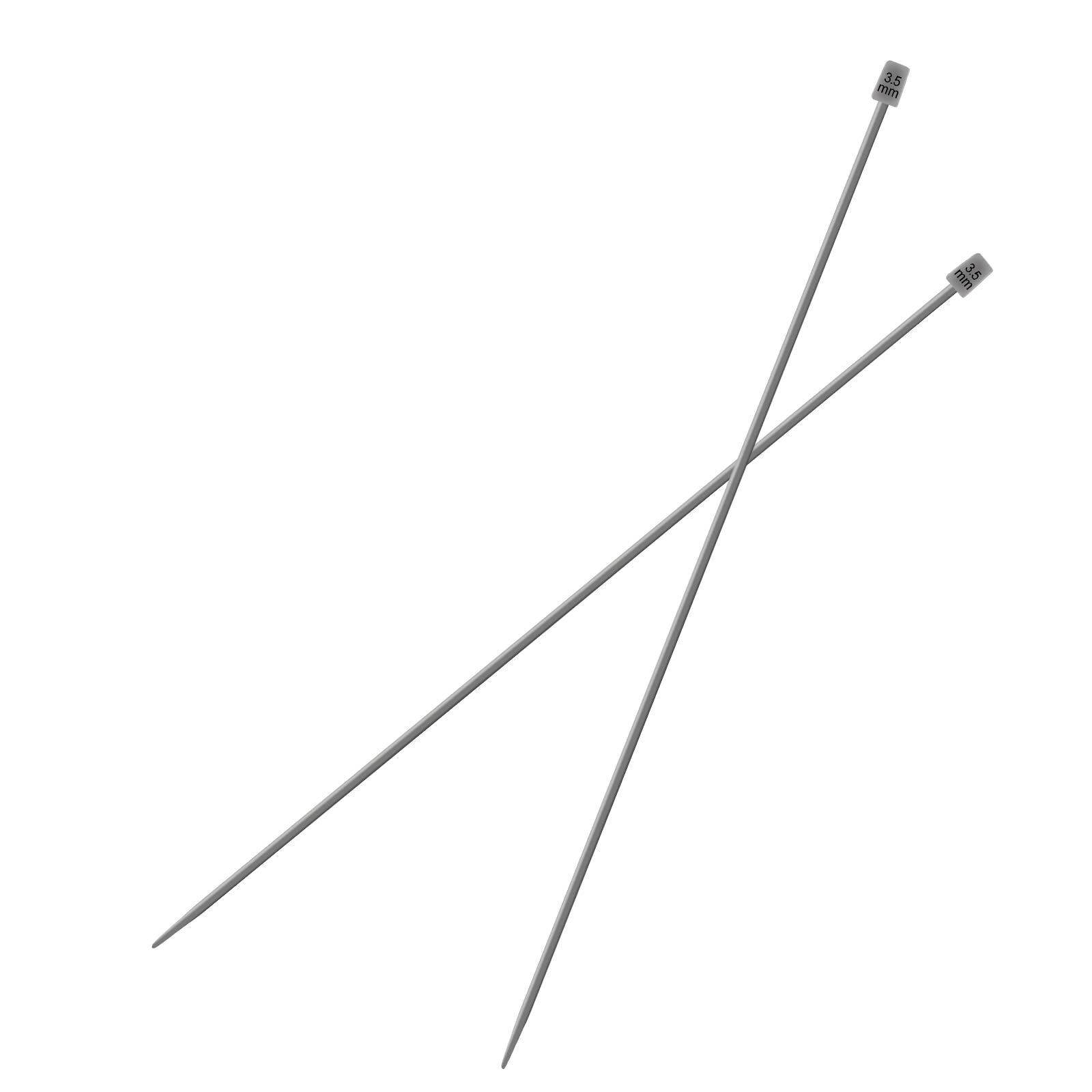 Vogueing Tool Single Pointed Knitting Needles 2Pcs/Set 35CM Long Knitting Needles Sets Aluminium Classic Knitting Pins for Handmade Weave DIY Tools(3.5MM)