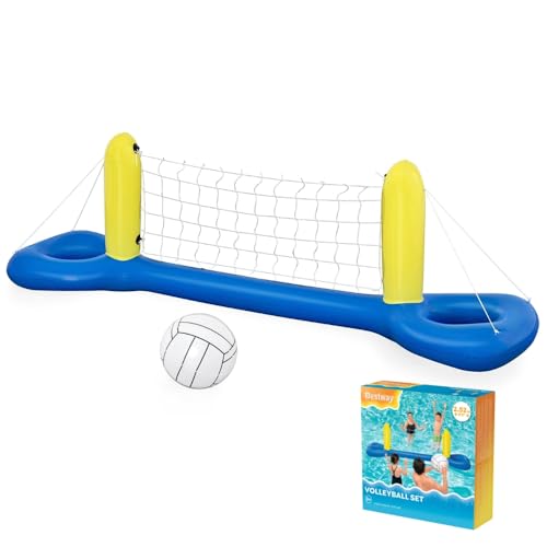 Bestway 52133-17 Filet Flottant de Volley-Ball avec Ballon 244 x 64 x 76 cm Bleu