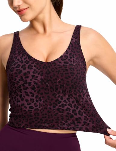 Image of THE GYM PEOPLE Womens' Sports Bra Longline Wirefree Padded with Medium Support