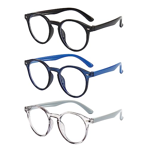 Image of Kids Blue Light Blocking Glasses 3 Pack Kids Computer Reading Blue Light Blocking Glasses for Boys Girls Age 3-11